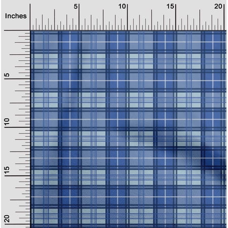 oneOone Viscose Jersey Fabric Madras Check Decor Fabric Printed BTY 60 Inch Wide