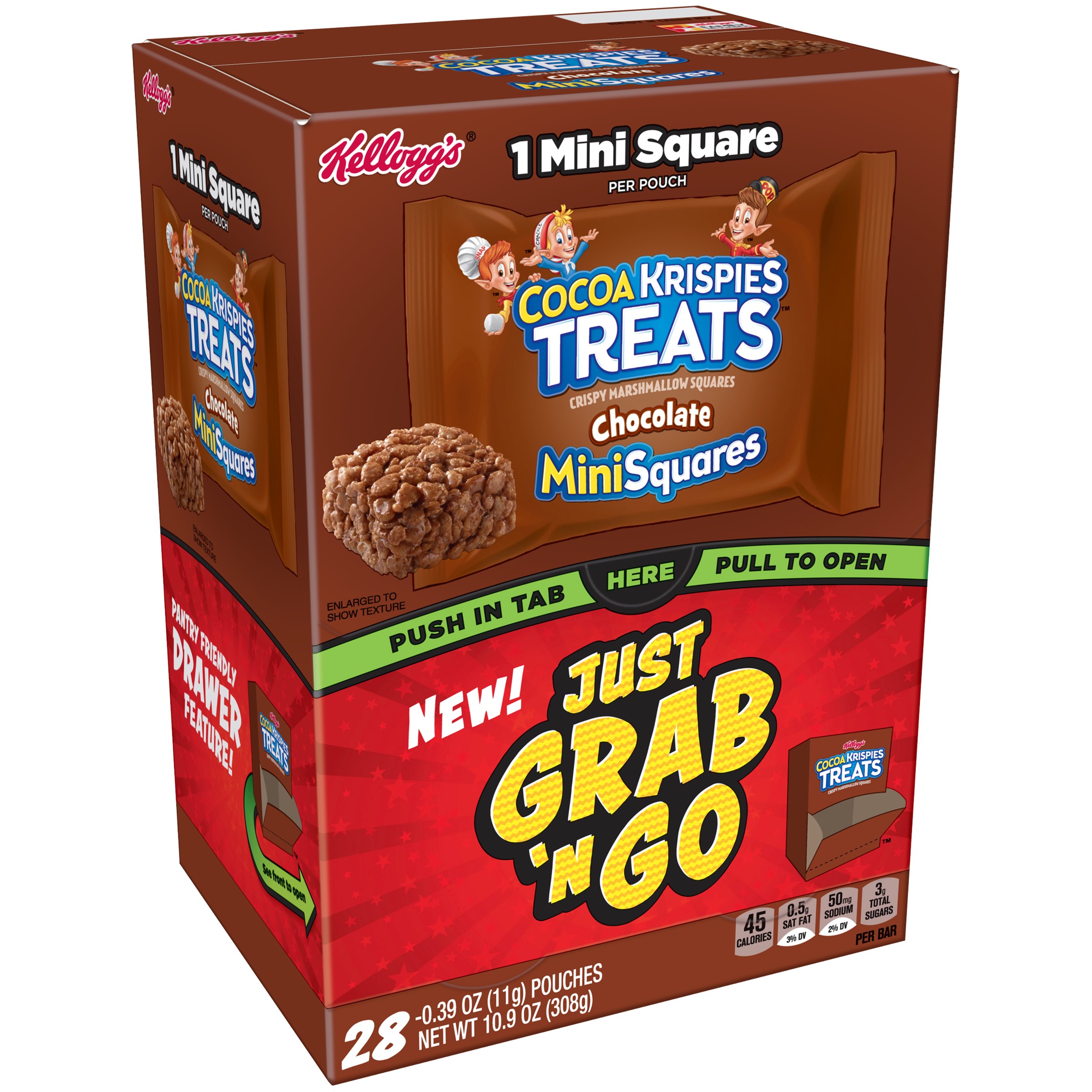 Kellogg's Cocoa Krispies Treats Chocolate Mini Crispy Marshmallow