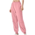thumbnail image 2 of Leggings Larges Décontractés Amples de Sport Unis pour Femmes, 2 of 9