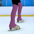 thumbnail image 6 of yotijay Ice Skating Leg Warmers Accessories with Rhinestone for Dance Workout Sports Light Purple, 6 of 8