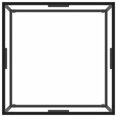 thumbnail image 2 of vidaXL Coffee Table Black with Tempered Glass 80x80x35 cm, 2 of 4
