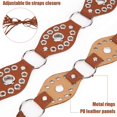 thumbnail image 3 of Deago Women's Bohemian Style Rope Braid Waist Belt Western Vintage Leather Belts for Dress Jeans (Brown), 3 of 7