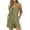 Army Green, variant on ABATAB Womens Romper Sleeveless Spaghetti Straps Jumpsuits Wide Leg Solid Athletic Casual Vacation Outfits