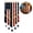 With lights, variant on Lighted Rag American Flag Banner, 4.2 x 2.2 Ft Patriotic Wall Hanging for 4th of July, Independence Day, Memorial Day