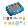 thumbnail image 3 of HILABEE Children Play Kitchen Playset Toddlers Deep Fryer Toy, Kitchen Role Play Cooking blue, 3 of 8
