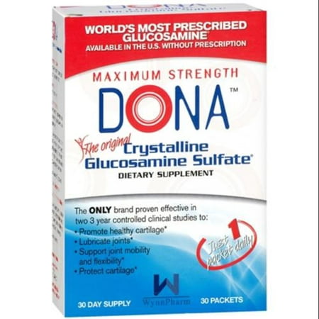 Dona Glucosamine poudre cristalline 30 Chaque Sulfate (pack de 2)
