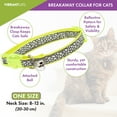 thumbnail image 2 of Vibrant Life Polyester & Metal Animal Print Fashion Cat Collar, Green, 2 of 3