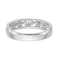 thumbnail image 5 of Solid 14K White Gold Diamond Wedding Band Ring Size 6.5 (.102 cttw.), 5 of 8