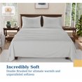 thumbnail image 5 of Casa Platino Twin Size Bed Sheets Set - Washed Ultra-Soft Microfiber Twin Bed Sheets - Extra Soft - 3 Piece Set - Bedding Sheets & Pillowcases, Twin-Ticking Stripe Silver, 5 of 9