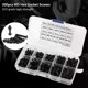 thumbnail image 2 of Kit surtido de 300 tornillos, pernos y tuercas hexagonales de cabeza abombada, grado 109, color negro, M3., 2 of 5