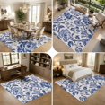 thumbnail image 5 of Area Rugs 5'x7', Vintage Floral Carpet Runner Indoor Outdoor Rugs Home Decor Aesthetic, Blue Flowers Rustic Birds Pastoral Plants Non Slip Mats Washable Accent Rug for Living Room Bedroom, 5 of 8