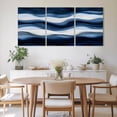 thumbnail image 2 of Abstract Mountain Canvas Wall Art 3 Panels, Watercolor White Navy Texture Nature Framed Wall Decor Modern Artwork Prints Painting for Living Room, Bedroom, Kitchen & Cafe Decor 20" x 24", 2 of 9