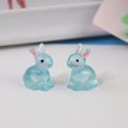 thumbnail image 4 of 10Pcs Luminous Bunny Colorful Glowing in The Dark Miniature DIY Resin Craft Ornament Cute Resin Rabbit Statue Model Phone Case Decor Small Gift, 4 of 5