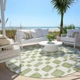 thumbnail image 6 of Addison Rugs Chantille Indoor/Outdoor Transitional Squares Aloe Washable Round Rug, 8' x 8', 6 of 6