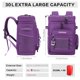 thumbnail image 2 of Mochila térmica Hulongo, impermeable, a prueba de fugas, 30 litros, color morado, 2 of 7