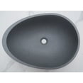 thumbnail image 4 of Concreto Stone 21" Egg-Shape Concrete Vessel Bathroom Sink - Grey, 4 of 7