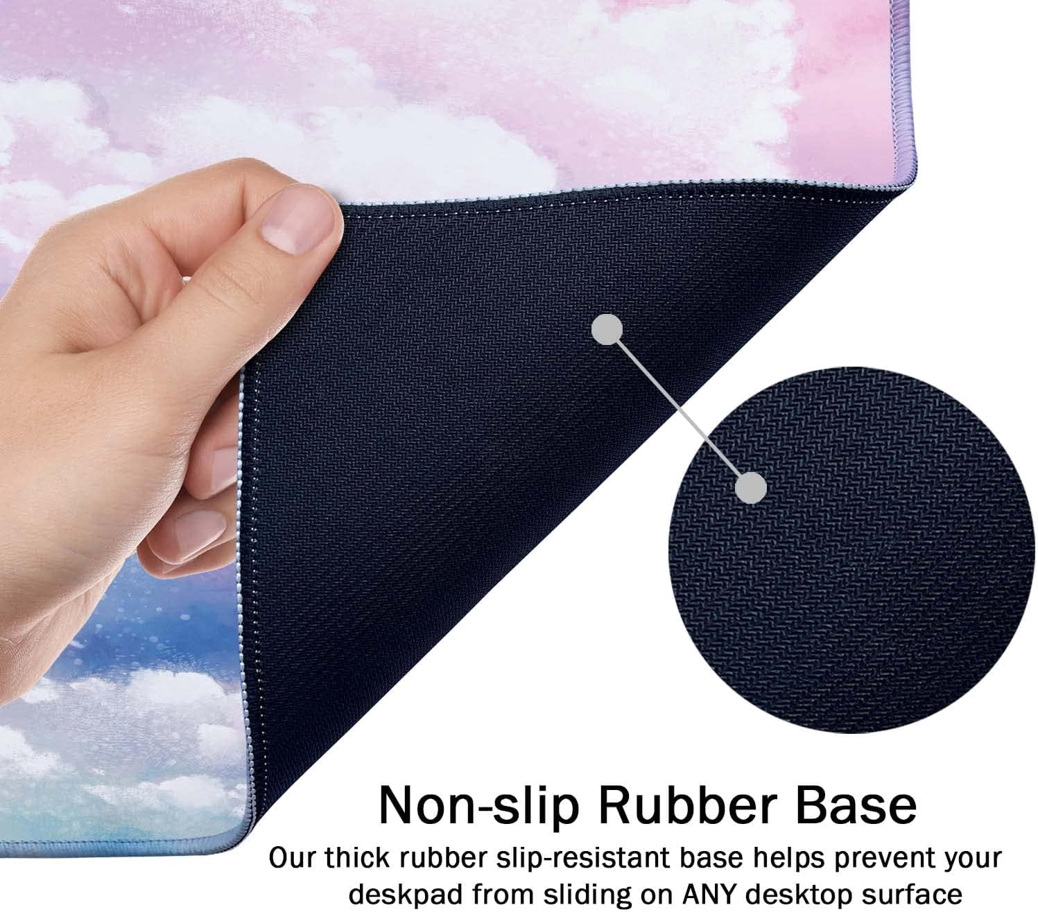 Cute Watercolor Pastel Sky Desk Mat, Cute Cloud Desk Mat, Cute Pink Sky Desk Pad, Sky Desk Mat, Desk Mat Cute, Extended Desk Mat, XXL Gaming Mouse Pad, Extended Mouse Pad, 35.5x15.7inch