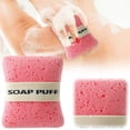 thumbnail image 2 of Sponge Soap Bag with Straps,Exfoliating Body Scrubber,Reusable Multi-Purpose Sponge Scrub Pouch for Bathroom,Sensitive Skin Friendly,Gentle Exfoliation and Soap Storage,4.13x4.92 inch (Z1-Pink), 2 of 6