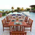 thumbnail image 2 of Malibu Outdoor 7-piece Wood Patio Dining Set with Extension Table, 2 of 6