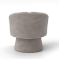 thumbnail image 6 of SEYNAR 360° Upholstered Swivel Accent Chair, Velvet Fluffy Lounge Sofa Chair for Living Room(Grey), 6 of 9