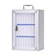 thumbnail image 1 of Armario para guardar teléfonos, taquilla para teléfono, puerta transparente con 2 llaves, asa portátil para oficina 24 ranuras, 1 of 9