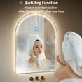 thumbnail image 5 of ChaoLink 32x24" Black LED Bathroom Mirror, Anti-Fog, Frontlit & Backlit, Dimmable, 3 Color Temperature, Wall Hanging, 5 of 7