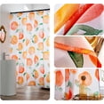 thumbnail image 6 of Peach Shower Curtain, Allover Fruits Shower Curtain Waterproof Fabric Bathroom Cute Shower Curtain Set with 12 Hooks, Honey Peach 72"×72", 6 of 6