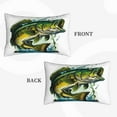 thumbnail image 2 of Honeii Big bass fish Pattern Decorative Throw Pillow Case - Elevate Your Couch, Sofa, or Bed with Stylish Home Decor(No pillow core)-20"x30", 2 of 6
