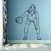 Women's Basketball Sports Player Teen Ball Athlete Wall Sticker for Boys/Girls Bedroom Children Kids World Cup FIBA WNBA Fans Rooms Home Decals Art Murals Wall Art Vinyl Decoration Size (40x35 inch)