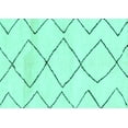 thumbnail image 1 of Ahgly Company Indoor Rectangle Solid Turquoise Blue Modern Area Rugs, 3' x 5', 1 of 4
