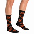 thumbnail image 2 of COUVER Unisex 100 Score Cushioned Crew Socks Black Orange Size 10-13 2-Pack (4 Count), 2 of 6