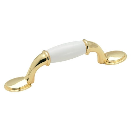 Braid Pull Polished Brass - Amr 245wpb 3 In Pull White Polished Brass