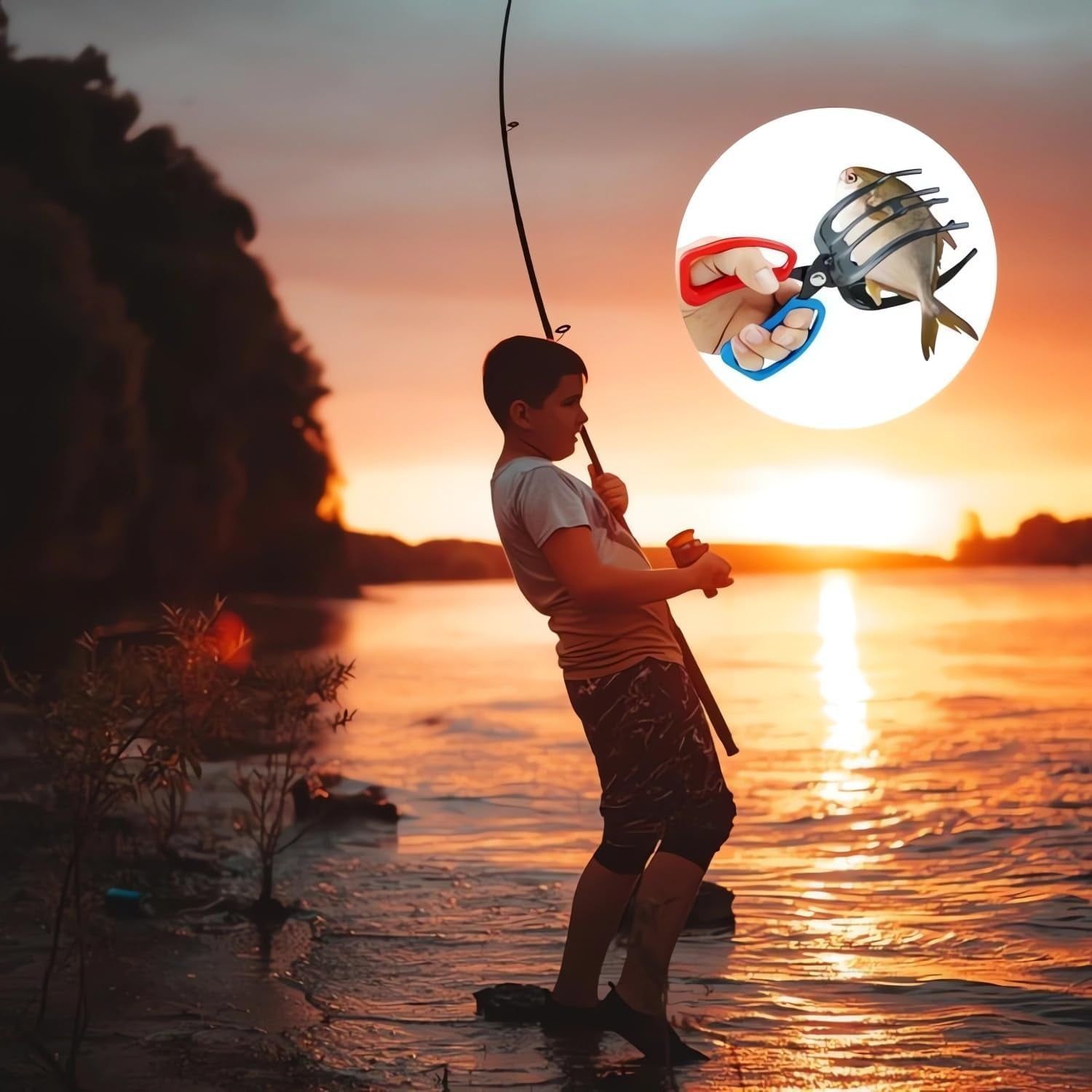 2024 New Fishing Pliers Gripper - Metal Fish Control Clamp Claw, Multi-Function Fishing Pliers Tool, Tong Grip Tackle Tool for Fishing, Fish Catching Clip Accessories for Outdoor Fishing