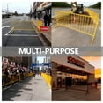thumbnail image 6 of Garvee 7.5 ft Interlocking Steel Barricade, Powder-Coated Rust-Proof Crowd Control Fence w/ Removable Bridge Feet, Yellow, 6 of 6