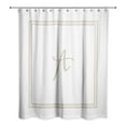 thumbnail image 2 of Creative Products Beige and White Letter A Monogrammed 71x74 Shower Curtain, 2 of 7