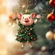 thumbnail image 4 of Seyotauo Cute Pet Pattern Acrylic Christmas Ornaments 3.15x3.15 Inch Double-Sided Pattern, Easy to Hang Christmas Tree Decorations Indoor, Festive Holiday Christmas Decor Gifts for Family Colleagues, 4 of 9