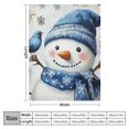 thumbnail image 4 of Pratyus Snowman Bird Blue Hat Flannel Blanket Soft Fuzzy Throw Blanket for All Seasons - Gifts for Women, Adults - Unique Design 60x80in, 4 of 6