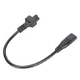 thumbnail image 3 of Adaptador IEC320 C8 macho a C5 hembra conductor de cobre puro Cable de alimentación corto 100-250 V 03 m/118 pulgadas 25 A/250 V para escáneres para altavoces, 3 of 8