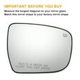 thumbnail image 3 of Unique Bargains 1 Pcs Right Passenger Side Rearview Mirror Glass Replacement Heated White Glass with Back Fit for Nissan ROGUE, 3 of 6