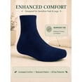 thumbnail image 3 of Comfello Circulatory Diabetic Ankle Socks for Men & Women – 6-Pack – Non-Binding, Extra Wide Moisture Wicking Cotton Socks, 3 of 7