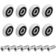 thumbnail image 1 of Rodillos universales para mamparas de ducha: juego de 8, 25 mm con tornillos M5, 1 of 5