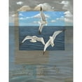 thumbnail image 3 of Friel, Tara 20x24 Black Modern Framed Museum Art Print Titled - Three White Gulls II, 3 of 5