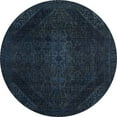 thumbnail image 1 of Ahgly Company Indoor Round Abstract Blue Abstract Area Rugs, 6' Round, 1 of 6