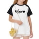 thumbnail image 5 of Blusas y camisas de manga corta con cuello redondo para niños y niñas, blusa de manga corta con estampado de cuello redondo, 5 of 7
