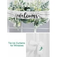thumbnail image 3 of Eucalyptus Tie Up Curtains for Windows 45 Inch Length Balloon Curtains Kitchen Adjustable Balloon Window Shade Sage Green Botanical Flower Plaid Check Tie Up Valance Bathroom Curtain Window 52"x45", 3 of 6