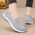 thumbnail image 4 of Willtoo Womens Orthopedic Walking Shoes with Arch Support - Slip On Tennis & Nurse Sneakers, Wide Width Non-Slip Server Shoes, Holiday Gift for Her (Valentine’s/Birthday) Gray 8.5 Wide, 4 of 6