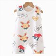thumbnail image 4 of Baby Onesies Boy Infant Baby Boy Girl Easter Rabbit Jumpsuit Sleeveless Straps Romper Bib Pants One Piece Overalls Plaid Outfit, 4 of 4