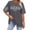 Grey, variant on Womens Summer Tops Gsakboxl Custom Printed Cotton Short Sleeve Shirt Personalized Name On Sleeve DIY Casual Tee Unique Birthday Mothers Day Gift for Mom Grandma T Shirts for Women L