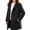 Black, variant on ITSAME Girls Notched Lapel Wool Blend Coat Single Breasted Mid Length Trench Outerwear with Pockets Size 10