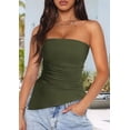 thumbnail image 4 of Womens Tube Top 2025 Summer Strapless Tops Army green M, 4 of 7